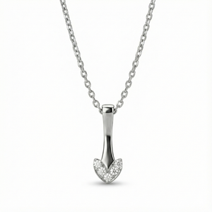 Arrow Heart Silver Pendant