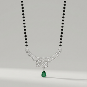 Butterfly Green Drop Mangalsutra