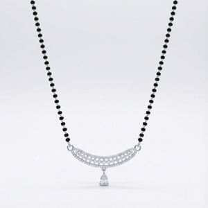Classic Curve Drop Silver Mangalsutra