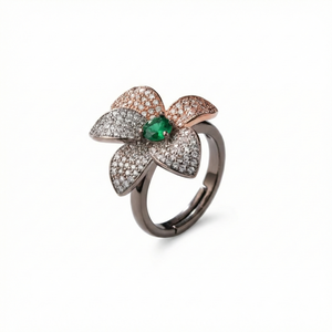 Emerald Bloom Women’s Ring
