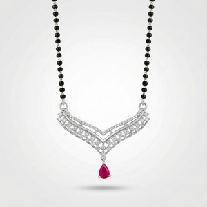 Grace Curve Silver Mangalsutra