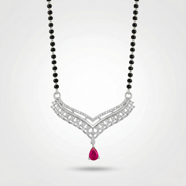 Grace Curve Silver Mangalsutra