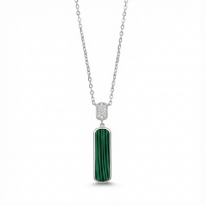 Green Pattern Silver Pendant