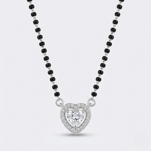 Heart Sparkle Silver Mangalsutra