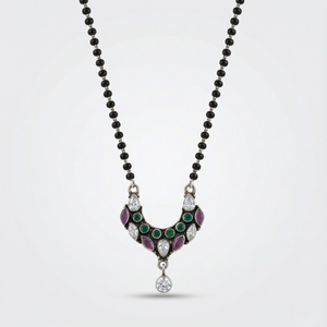 Multi-Stone Curve Mangalsutra