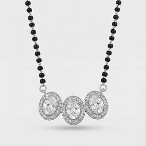 Triple Oval Silver Mangalsutra